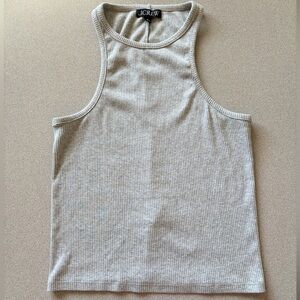 J. Crew Light Gray Ribbed Tank Top